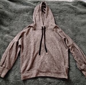 KARL LAGERFELD Gray Metallic Hoodie Women's Size XS
